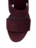 Suede Double Strap 110mm Sandal - Plum