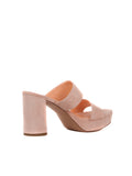 Suede Double Strap 90mm Sandal - Light Pink