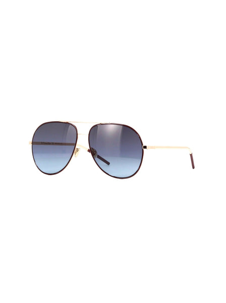 Dior - Astral Aviator Sunglasses - Burgundy Gold / Gray Petrol Gradient - ForwardModa