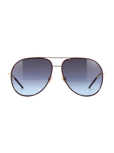 Dior - Astral Aviator Sunglasses - Burgundy Gold / Gray Petrol Gradient - ForwardModa