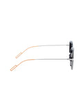 Dior - 0219S Round Aviator Sunglasses - Black Palladium / Orange Mirrored - ForwardModa