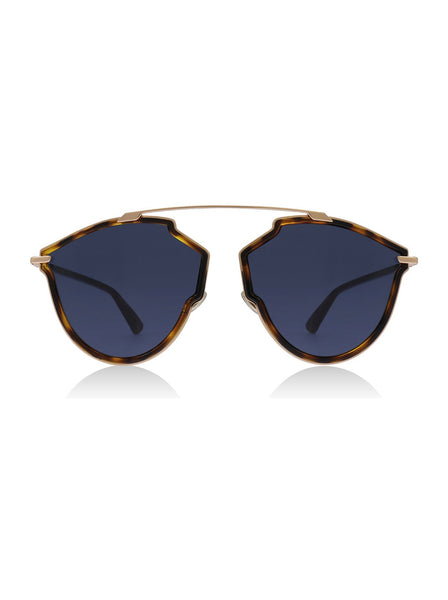 So Real Rise Sunglasses - Dark Havana & Gold / Blue