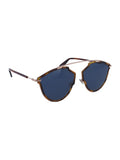 So Real Rise Sunglasses - Dark Havana & Gold / Blue