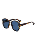 Dior - Addict2 Geometric Sunglasses - Brown Yellow Havana / Blue - ForwardModa