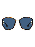 Dior - Addict2 Geometric Sunglasses - Brown Yellow Havana / Blue - ForwardModa