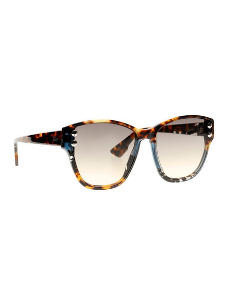 Dior - Addict3 Sunglasses - Blue Havana / Black Brown Green - ForwardModa