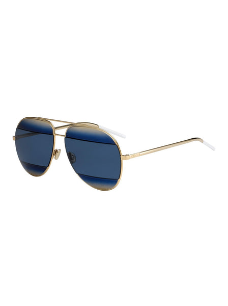 Split 1 Sunglasses - Gold / Blue