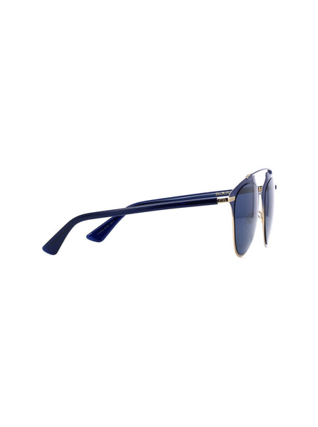 Reflected Aviator Sunglasses - Blue / Blue