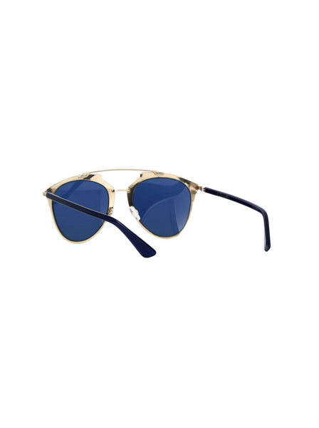 Reflected Aviator Sunglasses - Blue / Blue