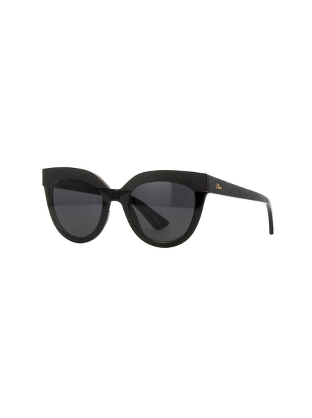 Soft1 Cat Eye Sunglasses - Shiny Black / Gray