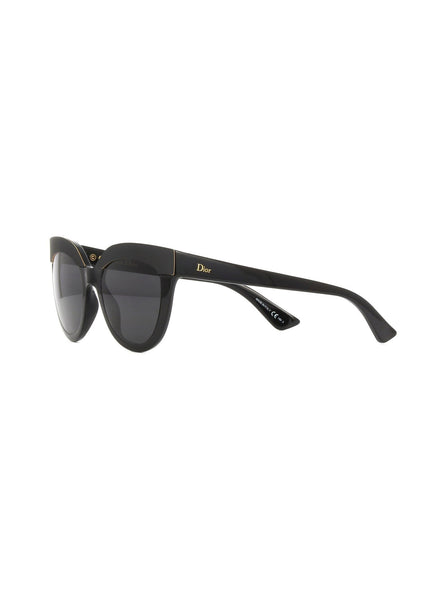 Soft1 Cat Eye Sunglasses - Shiny Black / Gray