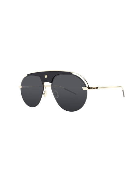 Evolution Aviator Sunglasses - Black Gold / Gray