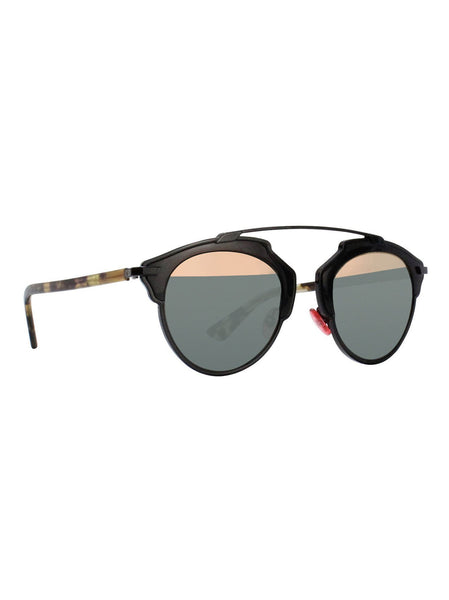 So Real Sunglasses - Black & Havana / Grey Rose Gold