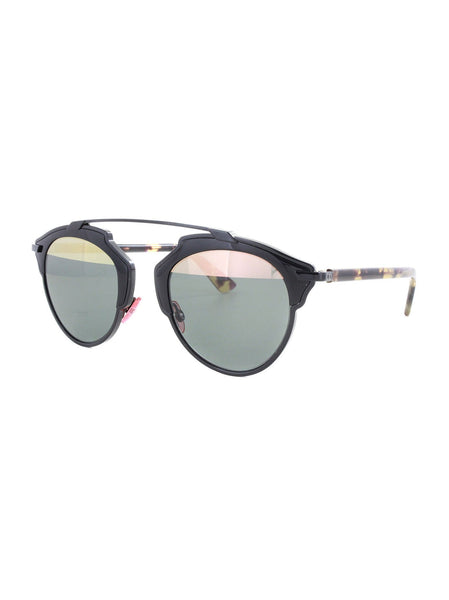 So Real Sunglasses - Black & Havana / Grey Rose Gold