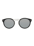 Dior - 0209S Round Sunglasses - Black Palladium / Silver Mirrored - ForwardModa