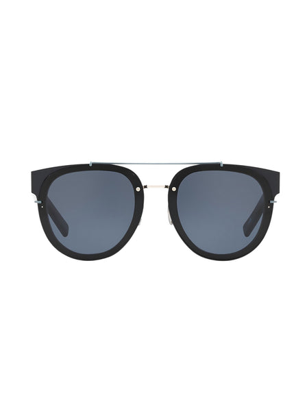 Dior - Blacktie143Sa Round Sunglasses - Black / Blue - ForwardModa
