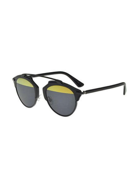 So Real Sunglasses - Black / Grey & Gold