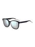 Step Geometric Sunglasses - Black / Gray Extra White Mirrored