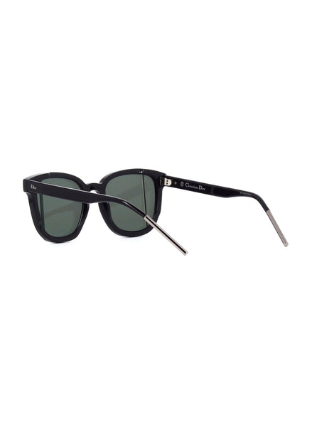 Step Geometric Sunglasses - Black / Gray Extra White Mirrored