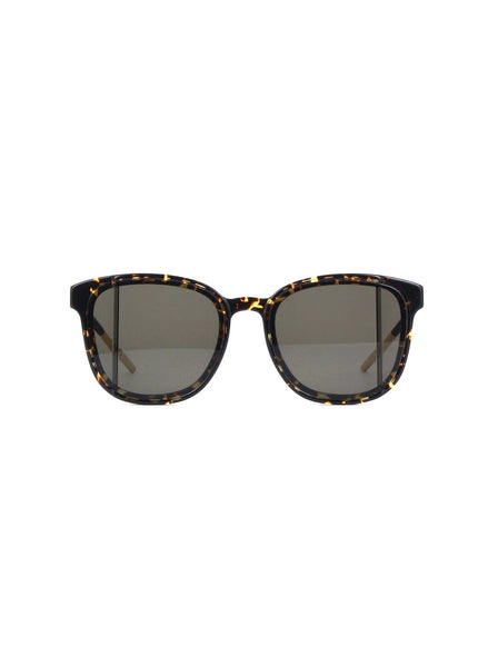 Step Square Sunglasses - Havana / Brown Green