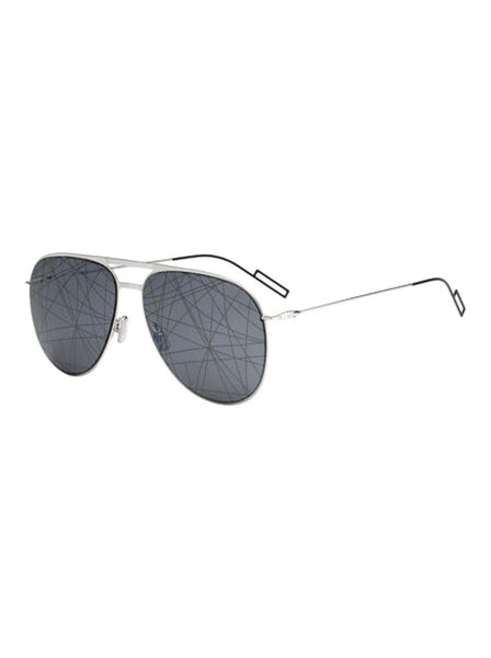 Dior - 0205S Aviator Sunglasses - Palladium Black / Gray Abstract Mirrored - ForwardModa