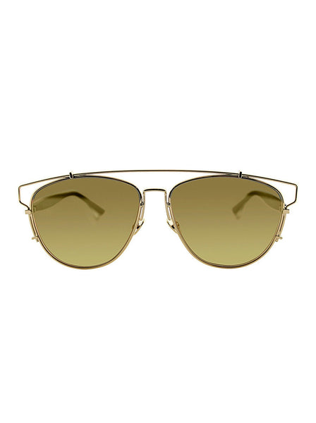 Technologic Sunglasses - Gold & Black / Brown Gold