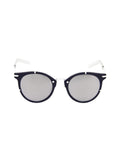 Dior - 0196S Round Sunglasses - Blue Matte White / Extra White Mirrored - ForwardModa