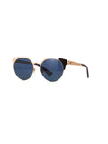 Dior - Amani Cat Eye Sunglasses - Gold Copper / Blue - ForwardModa
