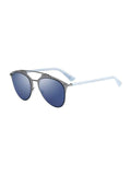 Reflected Aviator Sunglasses - Dark Ruthenium Blue / Blue Sky Mirror