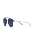 Reflected Aviator Sunglasses - Dark Ruthenium Blue / Blue Sky Mirror