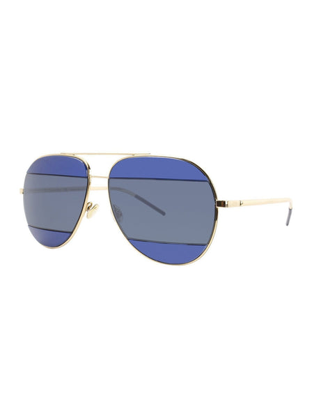 Split 2 Sunglasses - Rose Gold / Blue