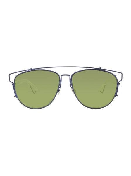 Technologic Sunglasses - Navy / Ivory / Green Mirrored