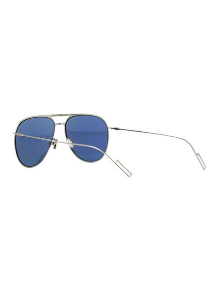 Dior - 0205S Aviator Sunglasses - Ruthenium / Azure - ForwardModa