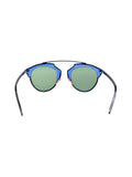 Soreal Aviator Sunglasses - Blue Black / Green Light Rose Gold Mirrored