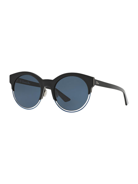 Sideral1 Round Sunglasses - Black / Blue