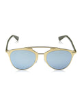Reflected Aviator Sunglasses - Black Khaki / Azure