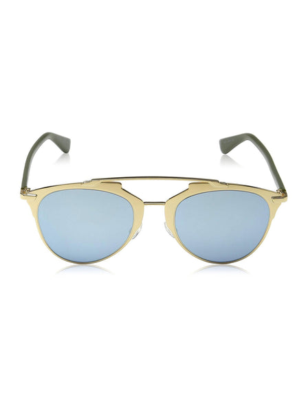 Reflected Aviator Sunglasses - Black Khaki / Azure