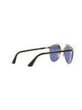 Reflected Aviator Sunglasses - Black Khaki / Azure