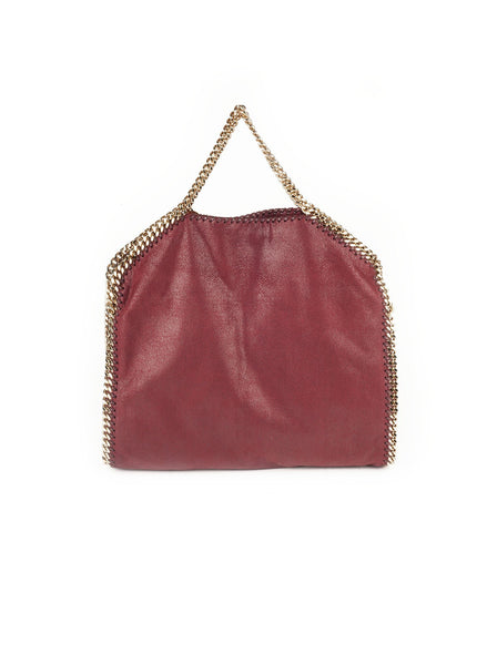 Falabella Faux Leather Fold-over Tote - Red