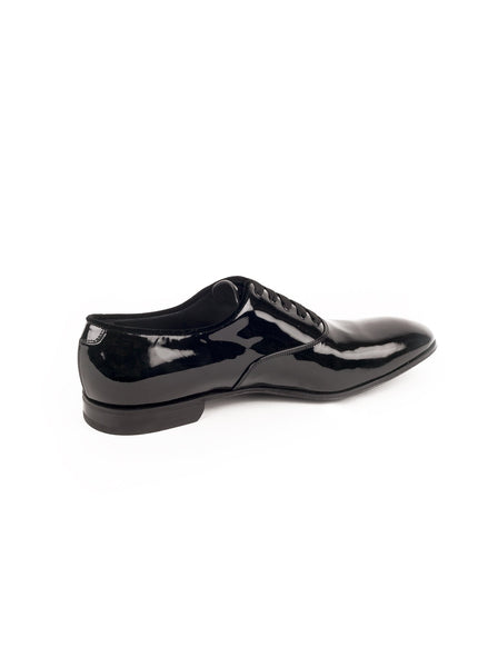 Salvatore Ferragamo - Belshaw Patent Leather Balmoral Oxford - Black - ForwardModa