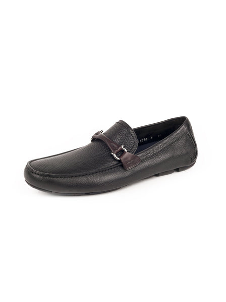 Textured Calfskin Granprix Drivers - Black