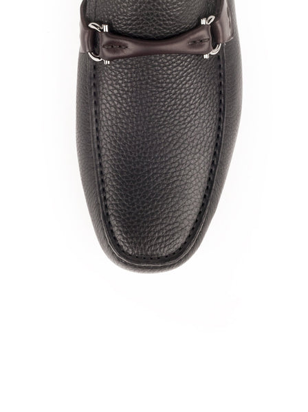Textured Calfskin Granprix Drivers - Black