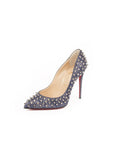 Follies Spikes Denim Pumps - Denim / Silver