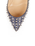 Follies Spikes Denim Pumps - Denim / Silver