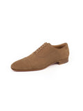 Nubuck Greggo Flat Balmoral Oxfords - Tan