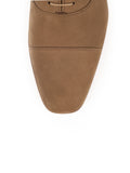 Nubuck Greggo Flat Balmoral Oxfords - Tan
