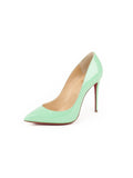 Pigalle Follies Patent Leather Point-Toe Pumps - Mint