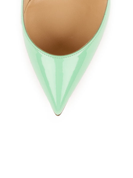Pigalle Follies Patent Leather Point-Toe Pumps - Mint