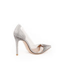Gianvito Rossi - Crystal Plexi PVC Satin Pumps - Silver - ForwardModa