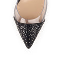 Gianvito Rossi - Crystal Plexi PVC Satin Pumps - Black - ForwardModa